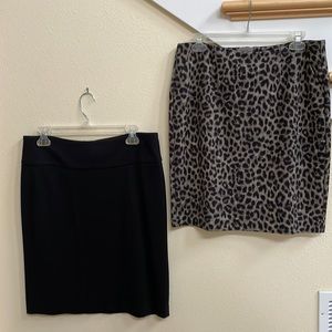 Two for one sale!. Two beautiful CAbi ponte knit skirts.